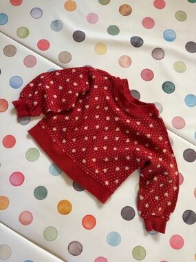 Hanna Andersson Holiday Waffle Crewneck - red Forest